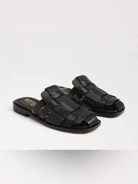 Sam Edelman Dina Fisherman Slip-on Mule Sandals - Black